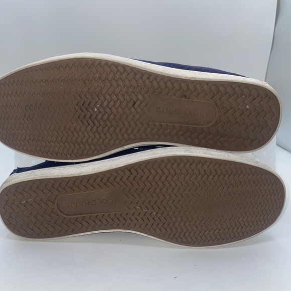 Cole Haan Pinch Maine Classic Navy Canvas Slip On Penny Loafers Shoes Size 8.5 - Picture 10 of 11